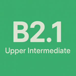 Level: B2.1- Intermediate (Adults)